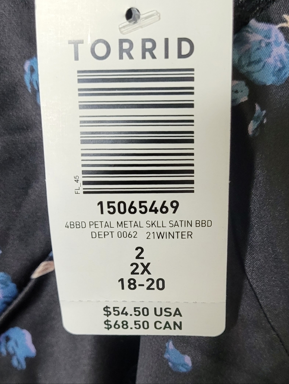 NWT Torrid Floral Satin Skull Babydoll Chemise Nightgown - Picture 9 of 9